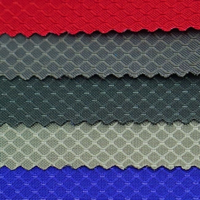 100% Nylon Fabric 3D Diamond-Shaped Pattern Nylon Woven Backpack Plain Durable Cloth