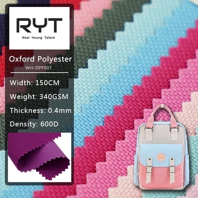600 Denier 340GSM Poly Oxford Fabric Backpack Produced Material