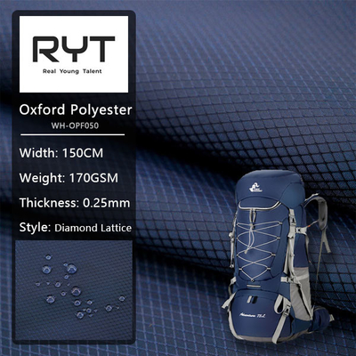Diamond Type Lattice Poly Oxford Fabric For Luggage Backpack Tents