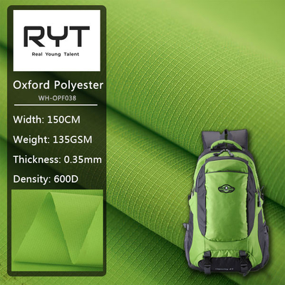 135GSM 0.35mm Oxford Polyester Fabric Woven Durable Waterproof Fabric