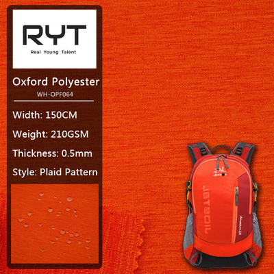 100% Polyester Plaid Pattern Fabric With Fashionable Colour For Professional Outdoor Product And Bags