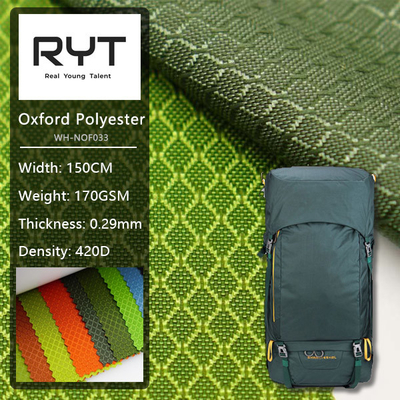 100% Nylon Fabric 3D Diamond-Shaped Pattern Nylon Woven Backpack Plain Durable Cloth