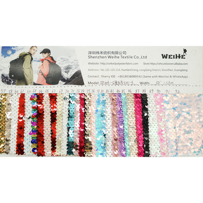 OEM ODM Five Subsidiaries Sequins Fabric For Home Textiles Shoes Hats
