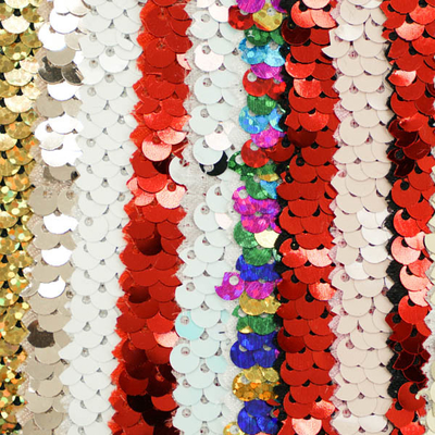 OEM ODM Five Subsidiaries Sequins Fabric For Home Textiles Shoes Hats