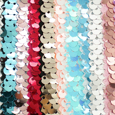 OEM ODM Five Subsidiaries Sequins Fabric For Home Textiles Shoes Hats