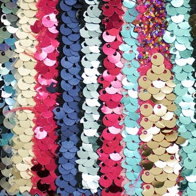 Five Subsidiaries Rainbow Sequin Fabric For Hats Garment Bags