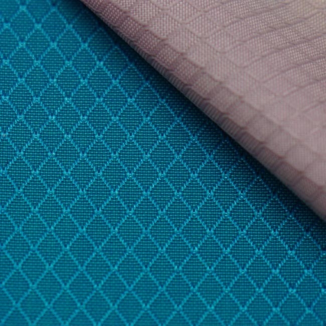 Crossed Diamond Grid Pattern Oxford Nylon Fabric 210D For Printed Bag